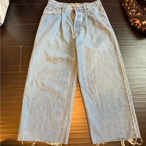 MOTHER Size 27 Snacks Jeans Pleated Fun Dip Ankle in Nothing Else Like It EUC